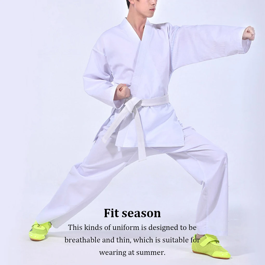 Männer Karate Uniform Set Erwachsenen Sport Trainings kleidung üben Sport bekleidung Polyester Kleidung Hosen profession elles Accessoire