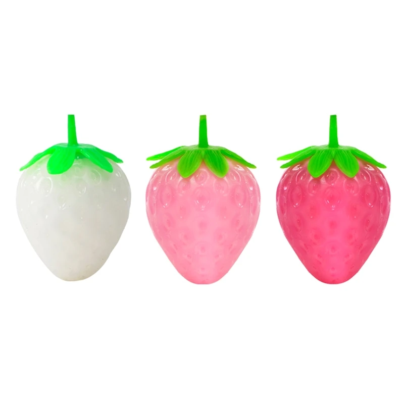 

3pcs Toy Strawberry Stress Relief Toy Pack for Kids Boys Dropship