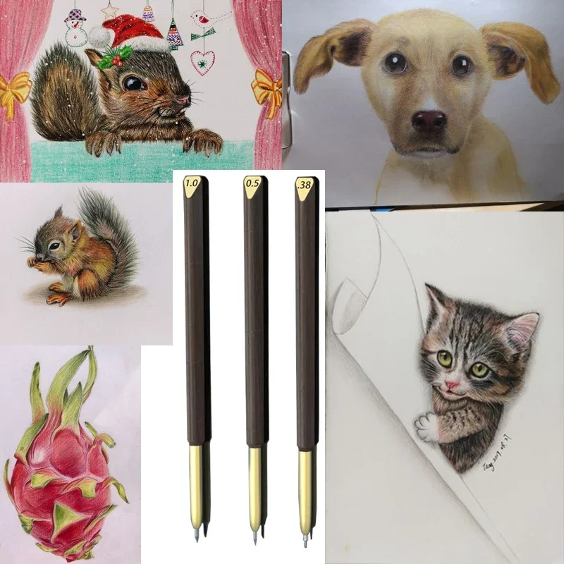 Cross Nature White Scratch Pen Water-Soluble Color Lead Whitening Indenter Blank Sketch Hair Treatment Tool Anime Pens