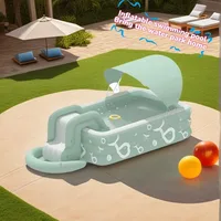 Piscine gonflable avec toboggan aquatique pour jardin, fête en plein air, piscine pliable pour enfants, adultes, famille, piscines en PVC 2