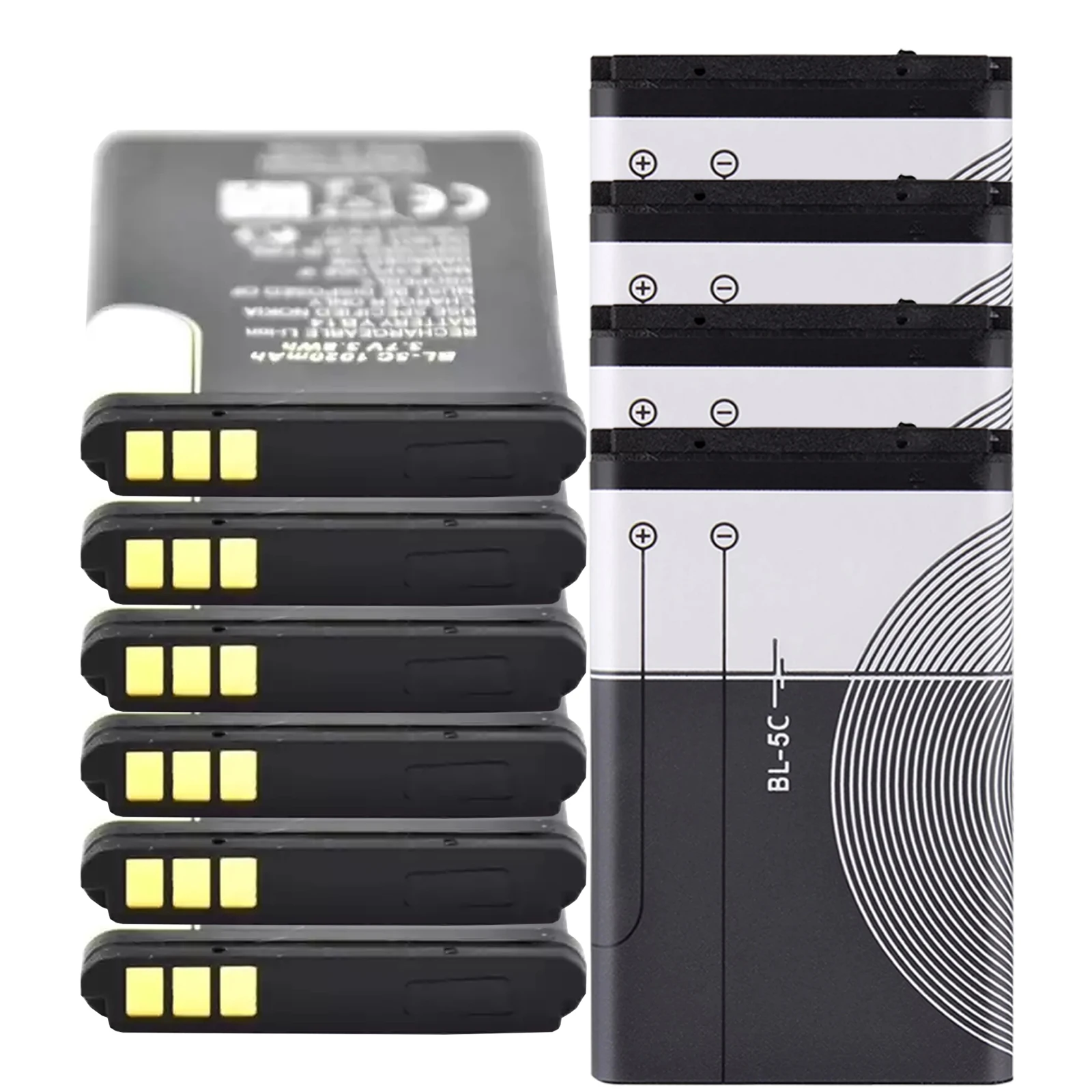 Batteria 1020Mah Bl-5C Batterie Ricaricabili Per Nokia 2112 2118 2255 2270 2280 2300 2600 2610 3125 3230