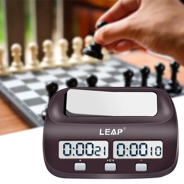Relógio de xadrez digital portátil, temporizador, relógio cronometrando,  LargePortable