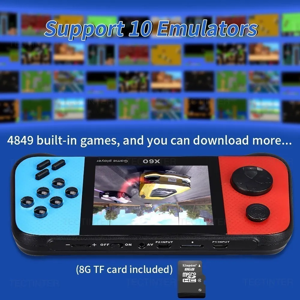 X60 Handheld Game Console Portable Built-In Games