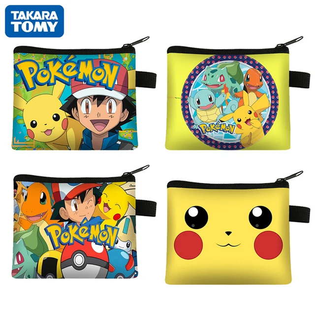 New Pokemon Kids Coin Purse Portable Card Holder Pokemon Cute Print Keychain Storage Kawaii Bag Pikachu Figure Children Toy Gift 1