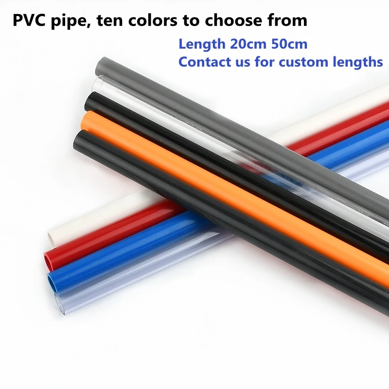 Plastic Tube Drip Irrigation System PVC Pipe Fittings 2Pcs 50CM 20CM O.D 16~110mm PVC Pipe Garden Irrigation Watering Fittings Planting Frame Pipe Aquarium Water Supply
