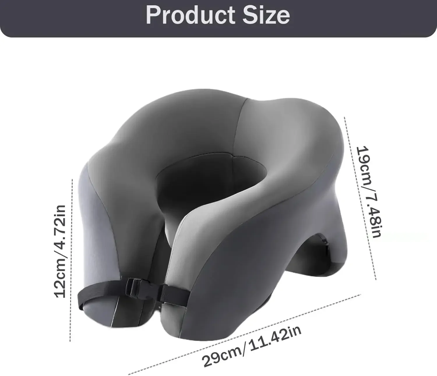 Ushaped Travel Pillows 2-in-1 Travel Pillow Face Down Pillow Cooling Gel Memory Foam Face Pillow Relax Arms Eye Surgery Support 5