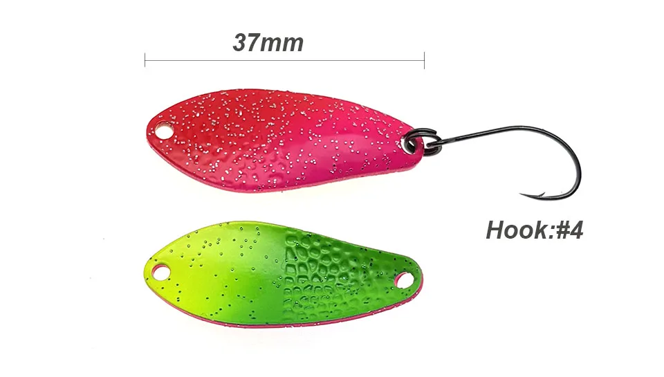 Description Picture 4 of itemTrout Fishing SPoon 4g 37mm Colorful Spoon Bait Copper Metal jig Fishing Lure Bait Lures Spinner For Trout Chub Perch Salmon