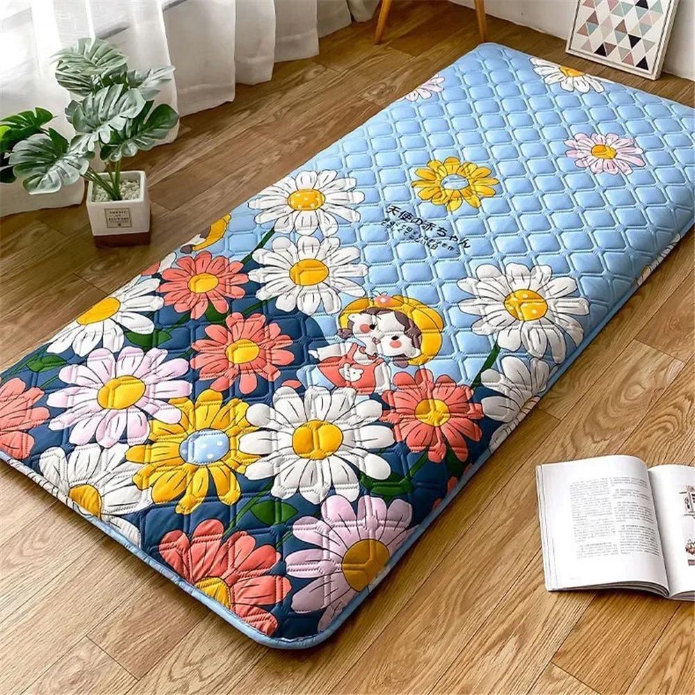 Mattress Portable Folding Bed Single Bed Mattress Non-slip Single Moisture-proof Mattress Soft and Foldable for Easy Storage
