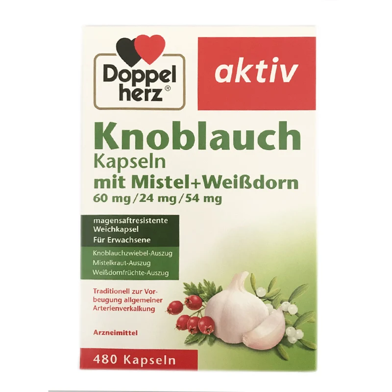

Doppelherz Knoblauch Kapseln mit Mistel + Weißdorn 480 Kapseln Free shipping