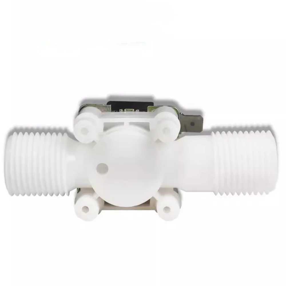 Plastic Electric Solenoid Valve Magnetic DC 6V Water Air Inlet Flow Switch G1/2" 0.02-0.8MPA ,DC 6V Pressure Normally Closed