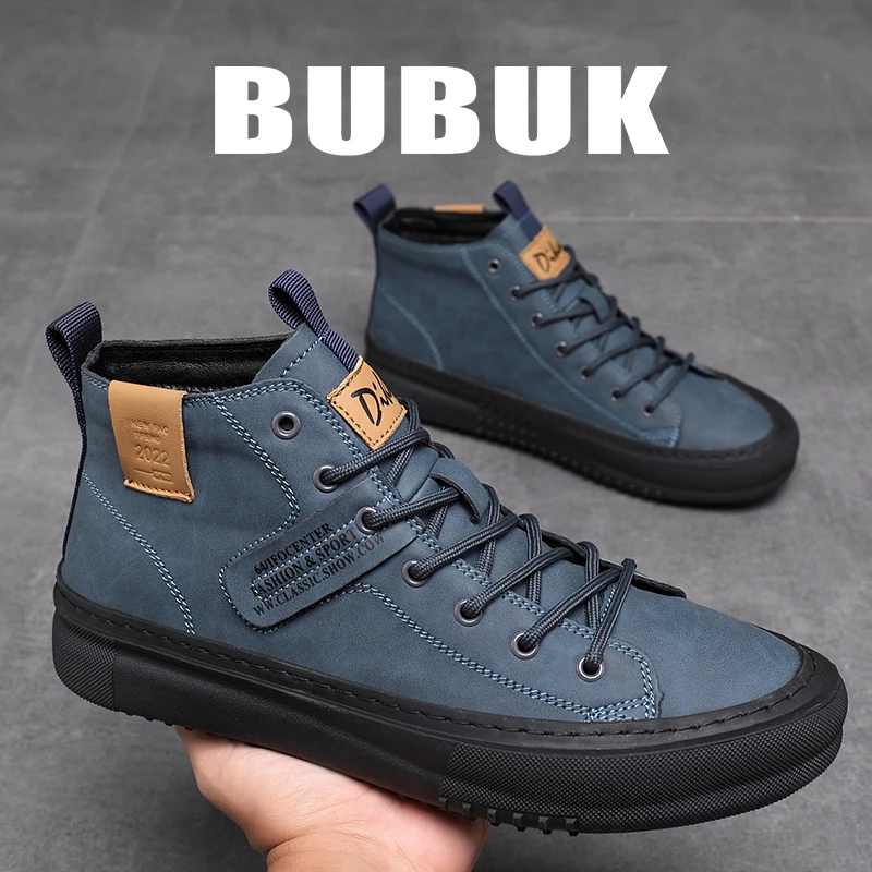Bubuk Herren Neue Business-Casual-Schuhe Dicksohlige Schuhe Leichte Halbhohe Einfarbige Trendige Bequeme Uniform-Formelle Herrenschuhe – Detail 7