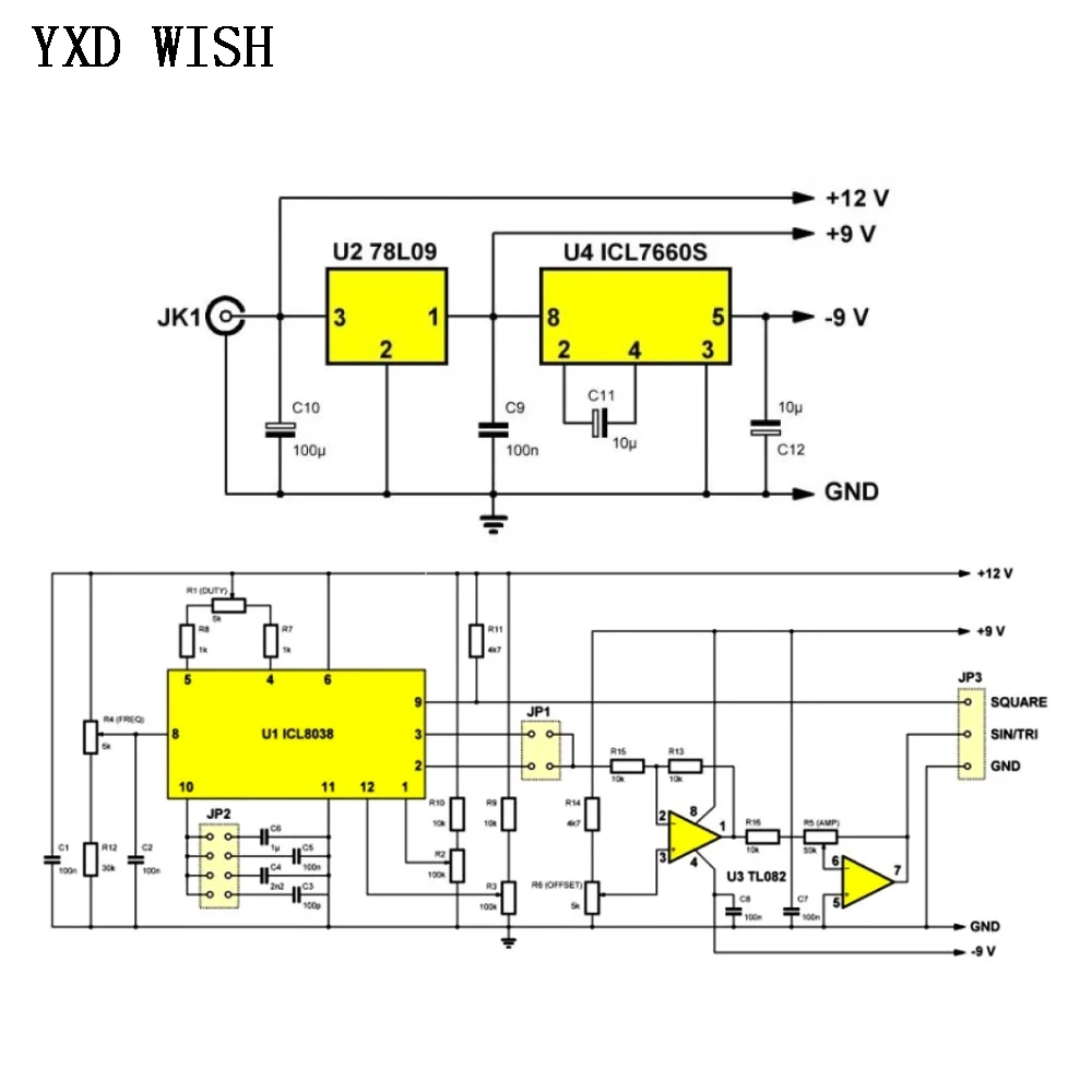 ICL8038    ȣ ߻ DIY ŰƮ ICL8038   簢   5Hz-400Khz
