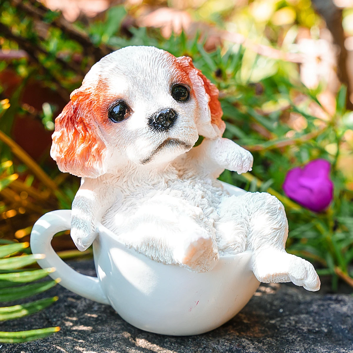 1PC, a modern household resin material dog cup decorative item, for home living room, dining room and study decoration