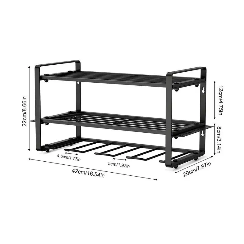 Power Tool Holder Heavy Duty Drill Organizer Wall Mount Floating Drill Rack Space-Saving Garage Accessories For Work Rooms