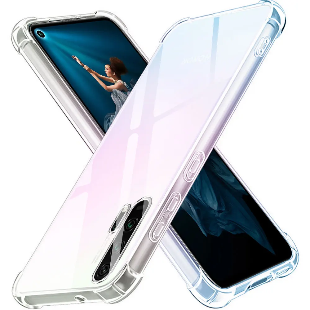 Enhanced Shockproof Clear Silicone Phone Case with Airbag Cushioning
