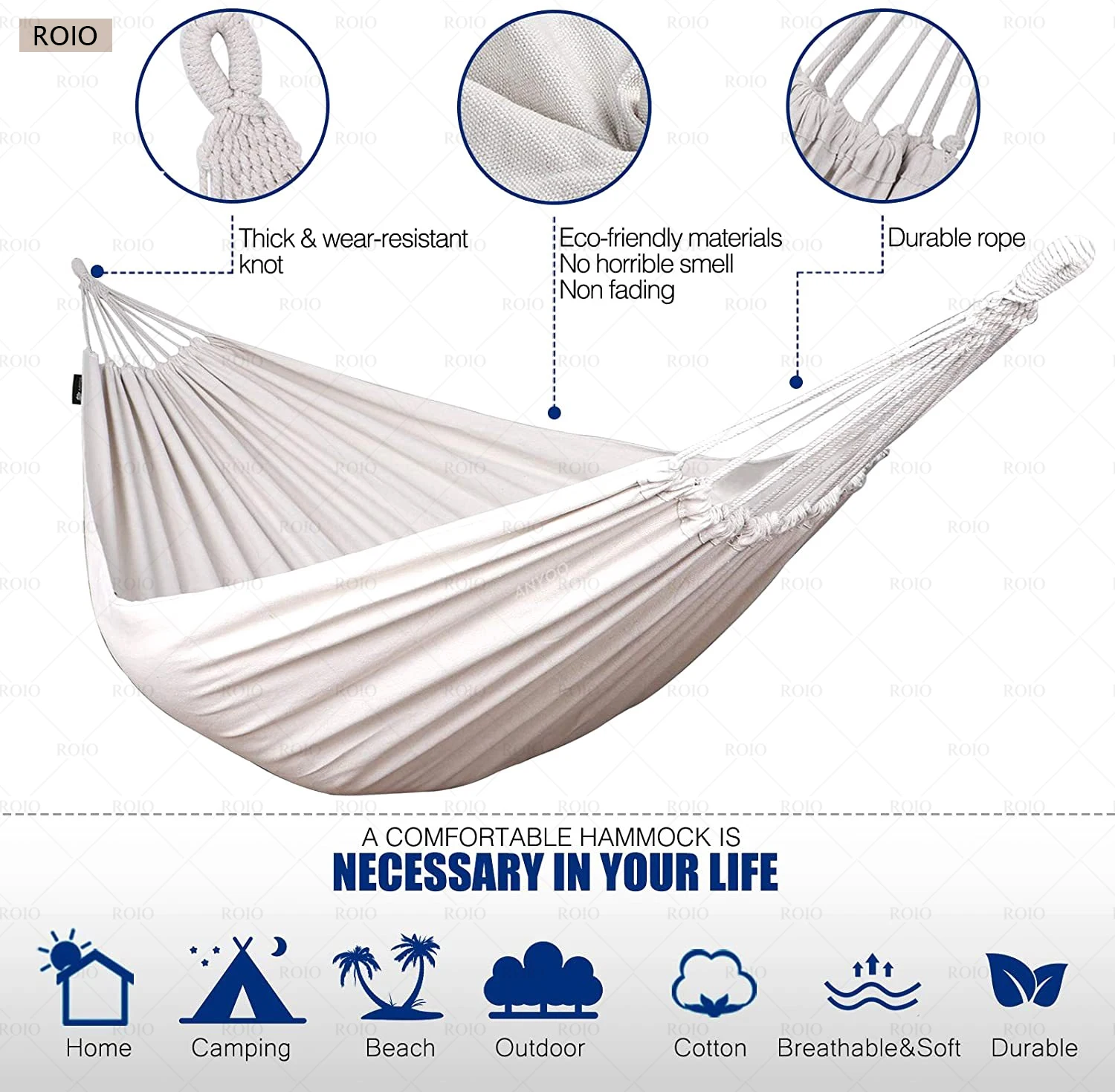 Camping Hammock 1-2 People Travel Beach Portable Rest Hanging Bed Chair Furniture Home Garden Pool Swing Outdoor Hammock 2022