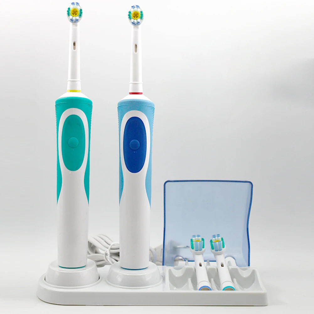 Portable Electric Toothbrush Holder for Oral B Travel Safe Case Box Toothbrush Bathroom Storage Case with 4 Brush Head Box Cover