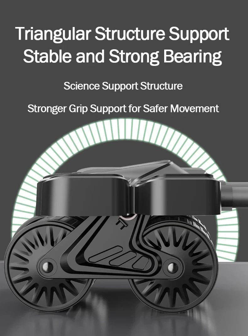 Four Wheel Rebound Abdominal Roller Wheel Elbow Support Ab Roller Fitness Equipment Ab Abdominal Muscle Trainer