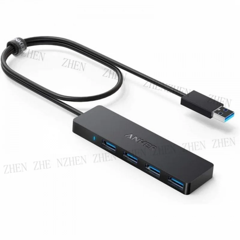 Y Anker 4ポートUSB 3.0ハブ – ラップトップPCデスクトップ用データスプリッターエクステンダー、2フィート