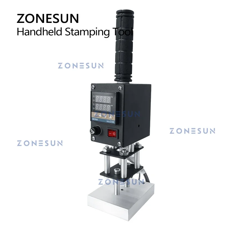 ZONESUN 휴대용 핫 스탬핑 기계, 열 프레스, 디지털 가죽 도구, 종이 목재 맞춤형 로고 포일 스탬프 ZS-HST1