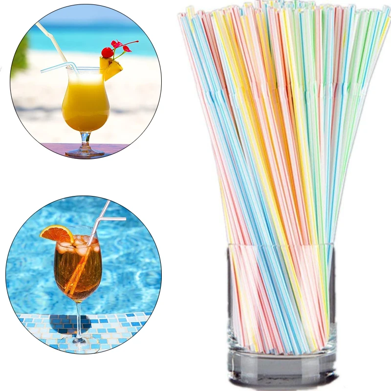 

1PCS Disposable Colored Elbow Material Straws Juice For Juice Cocktail Drinking Straws Multi Colored Kitchen Party