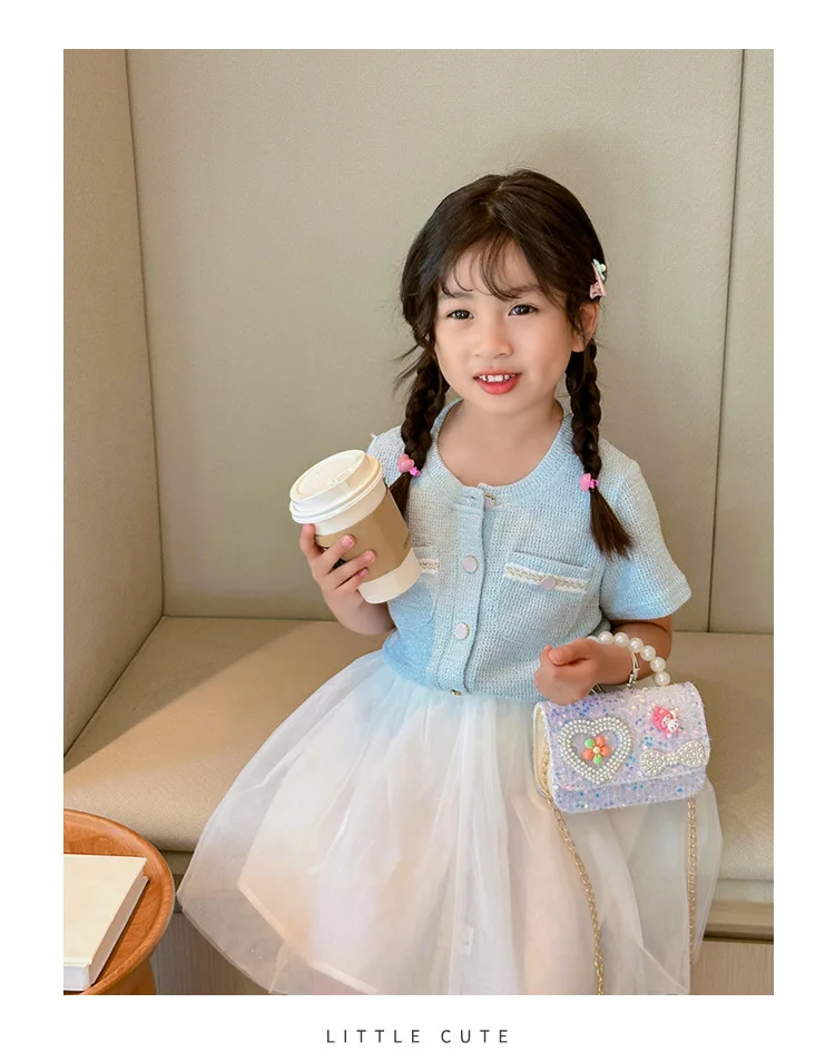 Borsellino Per Bambine Con Nodo A Fiocco E Paillettes - Microfibra, 13x7x9 Cm, Con Catena Regolabile - Foto 10