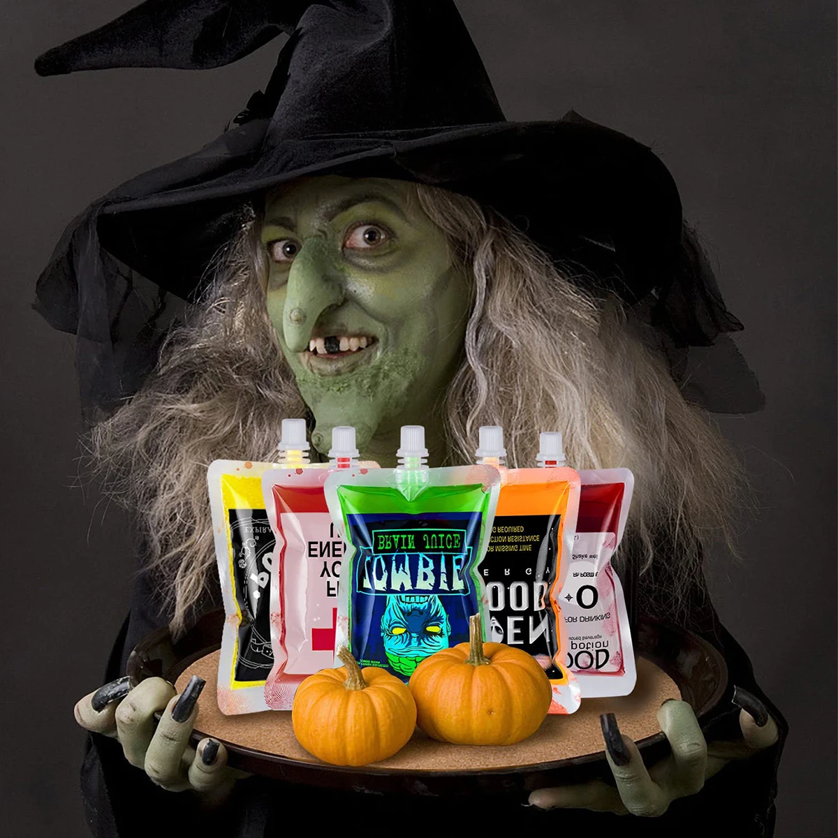 20 szt. 250ml torebek z krwią na Halloween woreczki na napoje z lejkiem Cosplay pojemnik na pielęgniarki ozdobne rekwizyty do wampirów materiały na imprezę Zombie