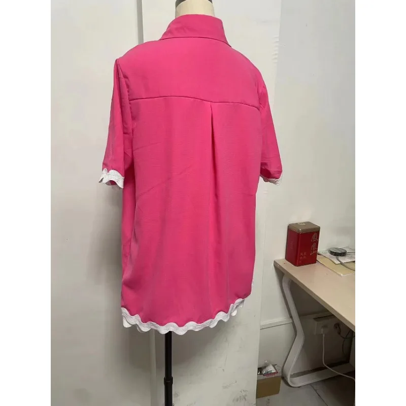 2024 Summer New Women's Wear Simple Short Shirt & Fashion Shorts Set Female Clothing Commuting Women Casual Short Pants Outfits