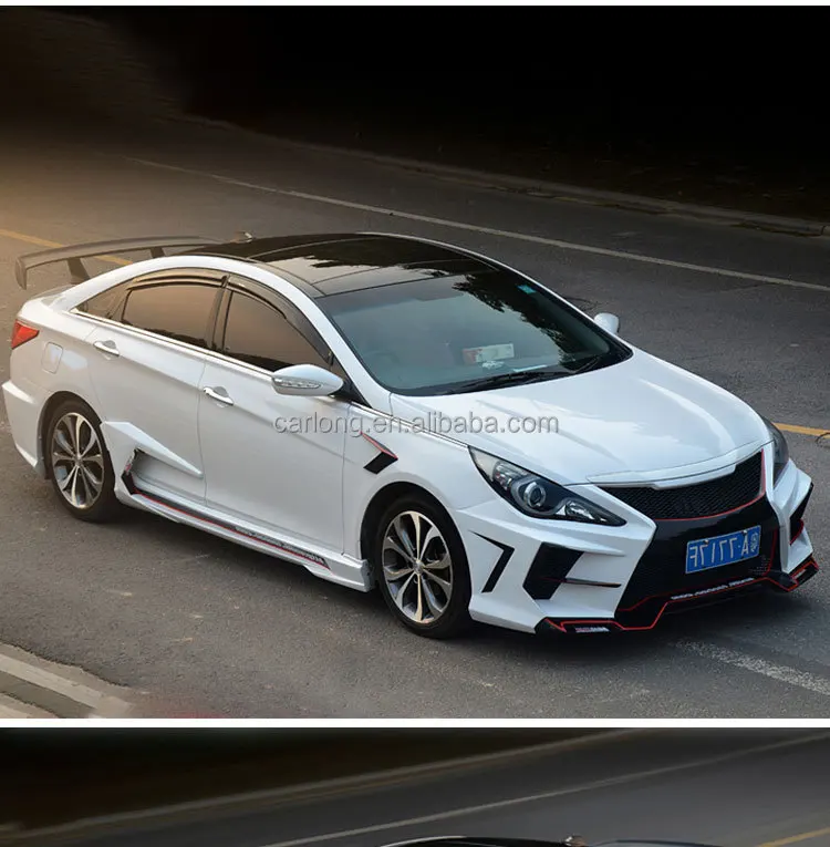 EX Type Car Bumper for Hyundai Sonata Eight Generations 2011-2015 Front Bumper Rear Bumper Side Skirt Car Body Kit Auto Parts