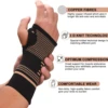 New 1Pcs Copper Fiber Bracer Wrist Elastic Sport Bandage Wristband Hand Gym Support Wrist Brace Wrap Tennis Fitness Powerlifting 3