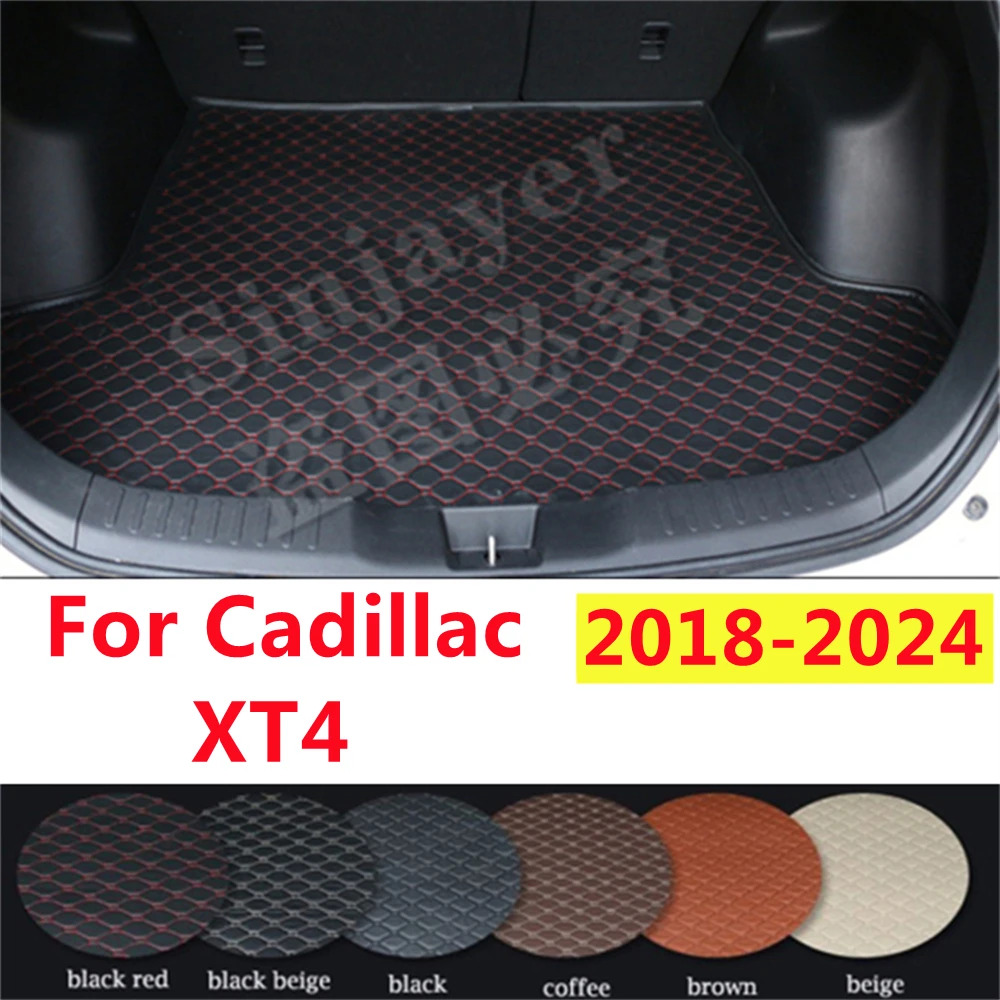 

SJ Car Trunk Mat Custom Fit For Cadillac XT4 2024 2023 2022 2021 2020 2019 2018 AUTO Tail Boot Tray Cargo Carpet Pad Protector