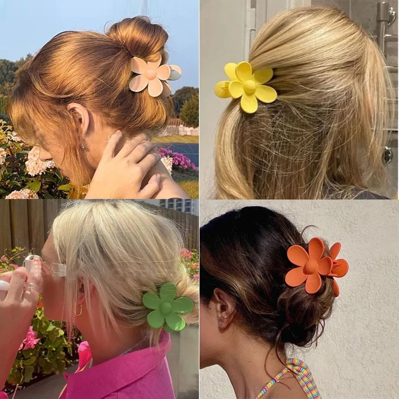 Hair Accessory Hair Clip Hair Headdress Korea Flower Shape Hair Claw Clip for Women Girls Barrette Crab Hair Claws Ponytail Hairpins Bath Barrette