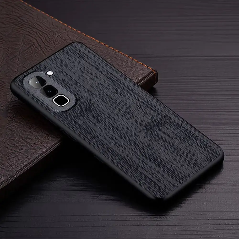 Infinix Wood Grain Vegan Leather Phone Case