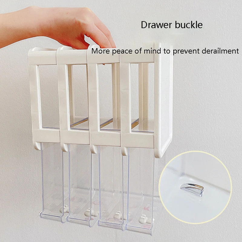 Kawaii Stationery Drawer Storage Boxes Desktop Student Ins Drawer Pen Holder Office Organizers New Small Debris Rack Cute