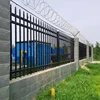 Security Black Metal Steel Picket Fence Outdoor Garden Galvanized Steel Fence Panels 1