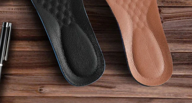 Premium Orthese Einlegesohle Leder Einlegesohlen für Plattfuß Bogen Unterstützung 3D ortho pä dische Einlegesohlen für Männer Frauen Ochsen Bein Laufs chuh Pad – Detail 5