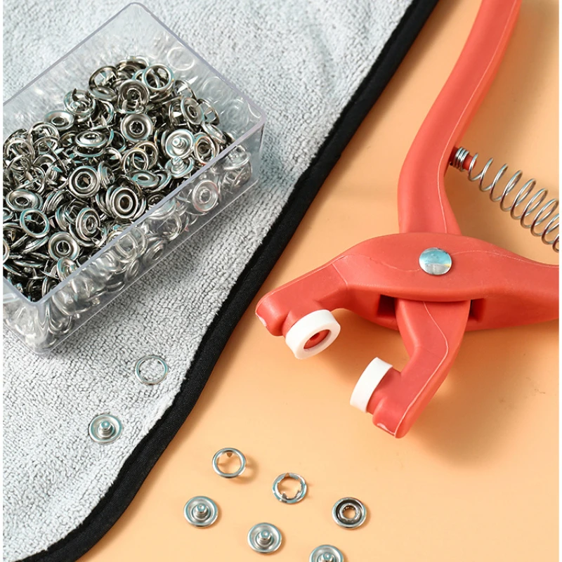 50sets Plier Tool Set Snap Button Kit Pliers Metal Press Studs Tool DIY Clothing Sewing Button Installation Tool Sewing Accessry 6