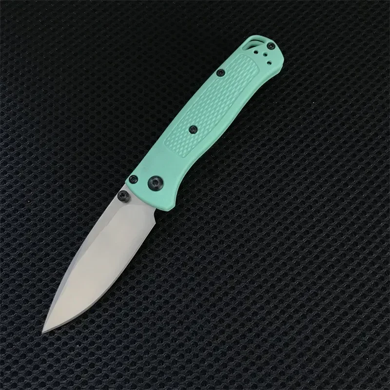 silver green handle