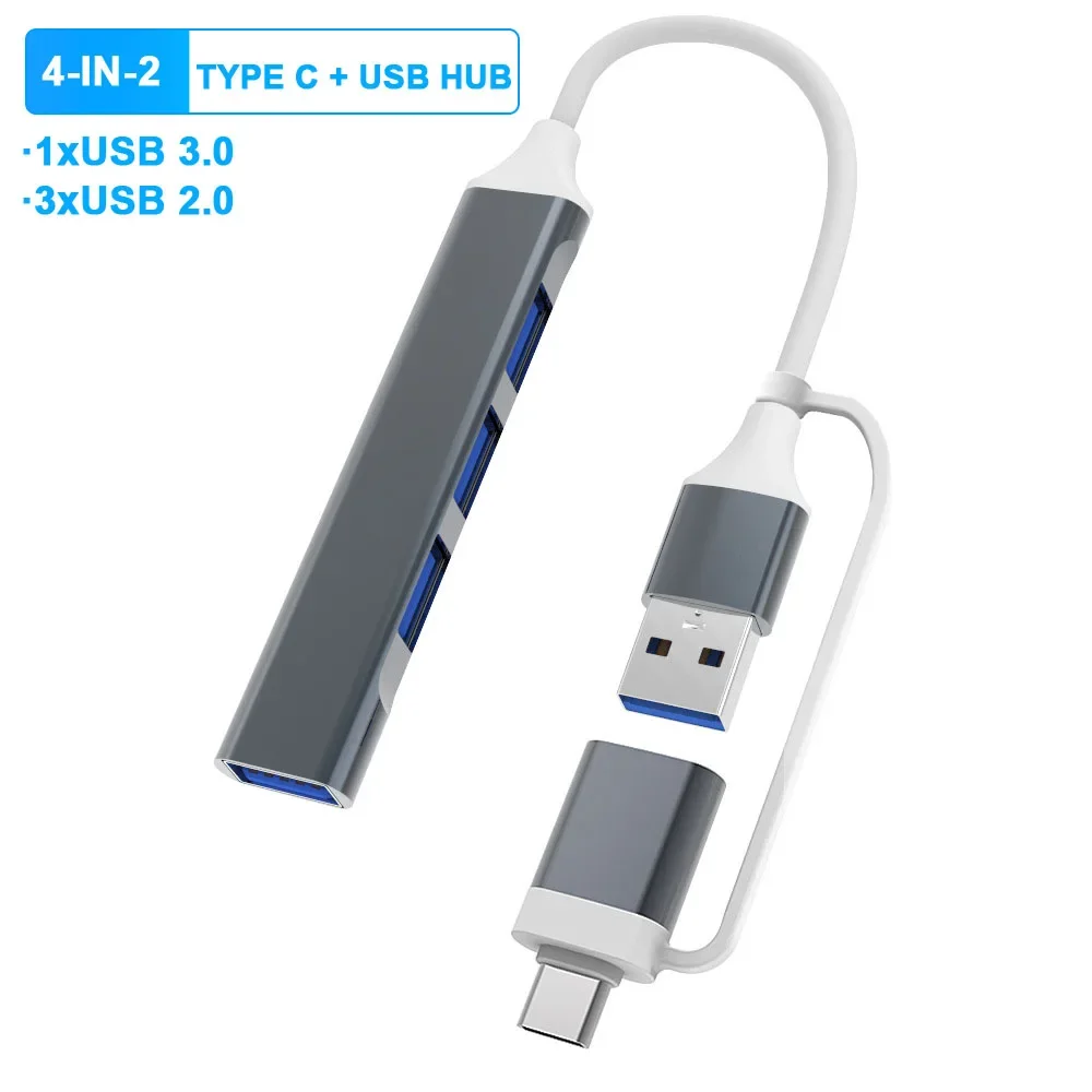 High-Speed USB 3.0 Multiport Hub and Docking Station with TF/SD Card Reader