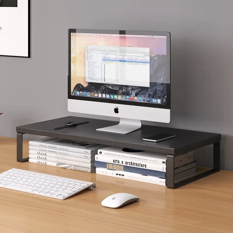 

30/40/50CM Simple Computer Monitor Booster Rack Desktop Shelf Office Dormitory Sundry Stationery Storage Shelf Desktop Organiser