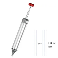 High-Performance No-Clog Desoldering Pump with Replaceable Heat-Resistant Silicone Nozzle (Strong tin sucker)