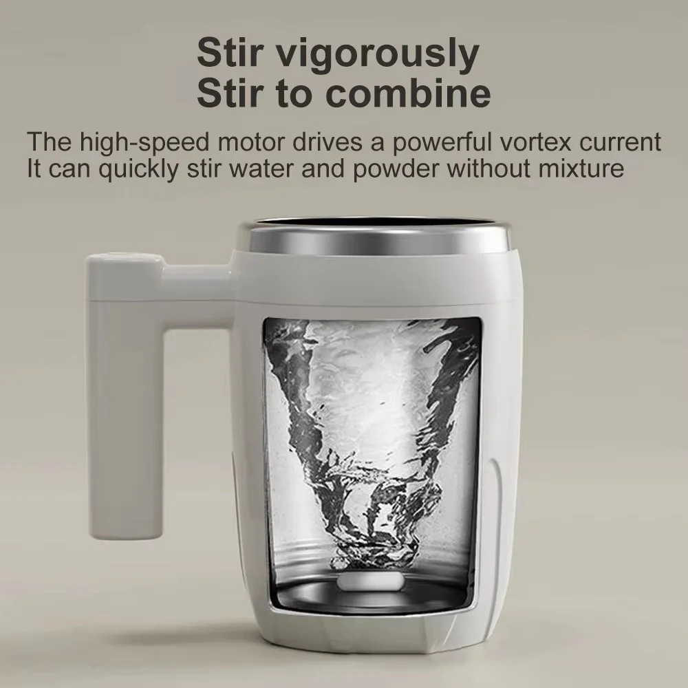 USB Rechargeable Automatic Stirring Cup Electric Self Mixing Coffee Mug Tea Stainless Steel Liner Rotating Magnetic Mug