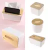 Home Kitchen Wooden Plastic Tissue Box Solid Wood Napkin Holder Case Simple Stylish Bamboo cover Hotel storage box 1