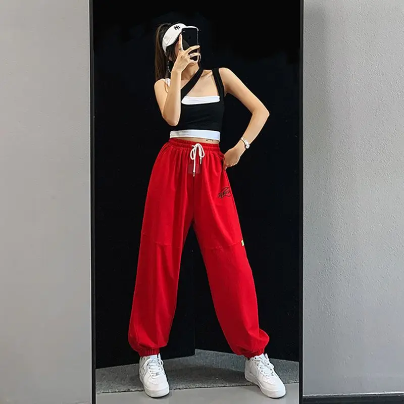 Clothing Elastic Waist Women's Pants Harem Trousers for Women Drawstring Hippie Solid Casual Original Vintage All Medium Nylon G
