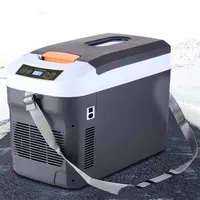 Réfrigérateur de voiture 25L, 220V, 12V, 24V, usage domestique, domestique, sécurisé, noir sur la table 1