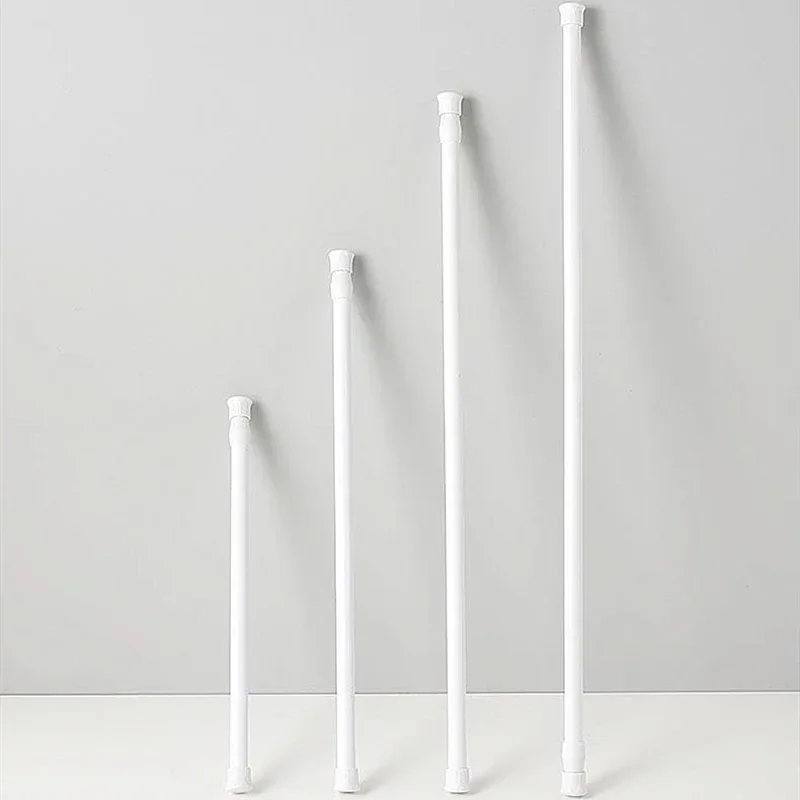 Multi-purpose spring-loaded extendable sticks telescopic net voile tension curtain rail pole net rods curtain telescopic pole