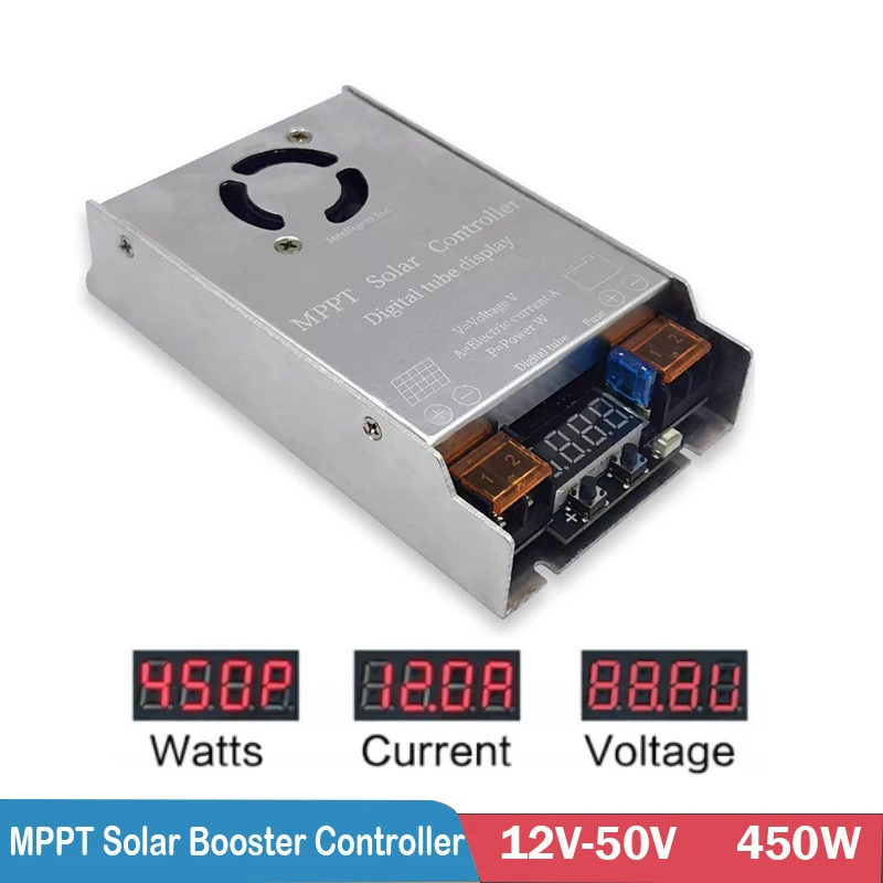 

450W MPPT Solar Boost Charge Controller Booster Battery Voltage Regulator For 24V 36V 48V 60V 72V PV input Voltage 12V-50V