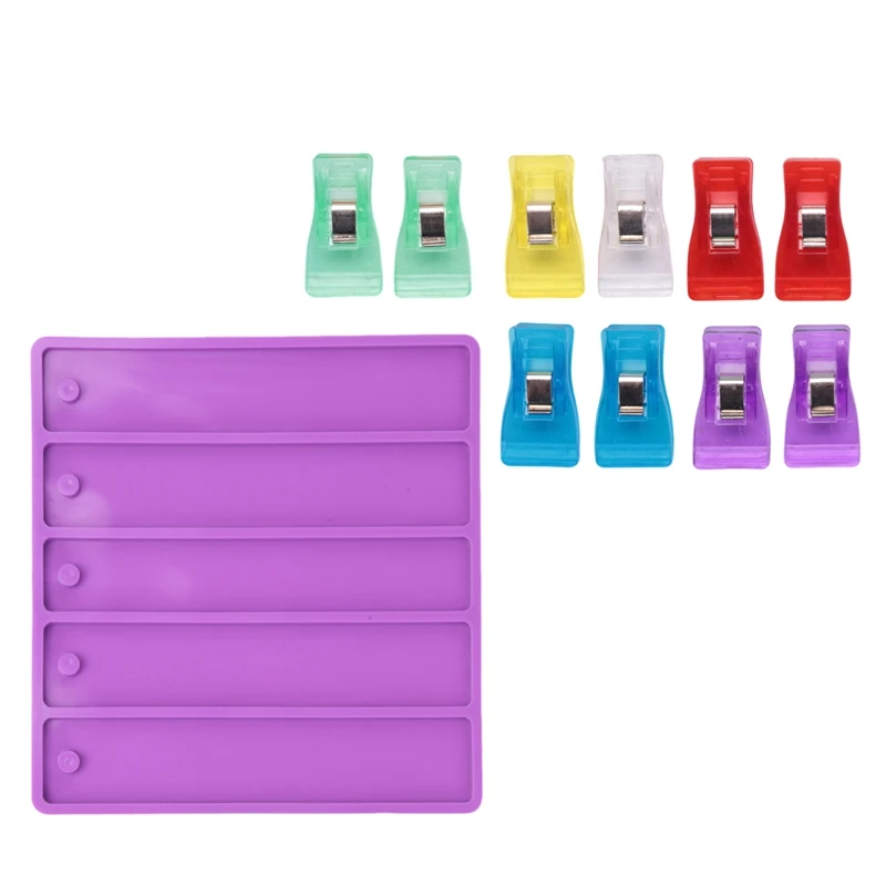 Credit Card Puller Silicone Resin Mold, 10 Assorted Color Acrylic Debit Bank Card Grabber, Card Grabber For Long Nails