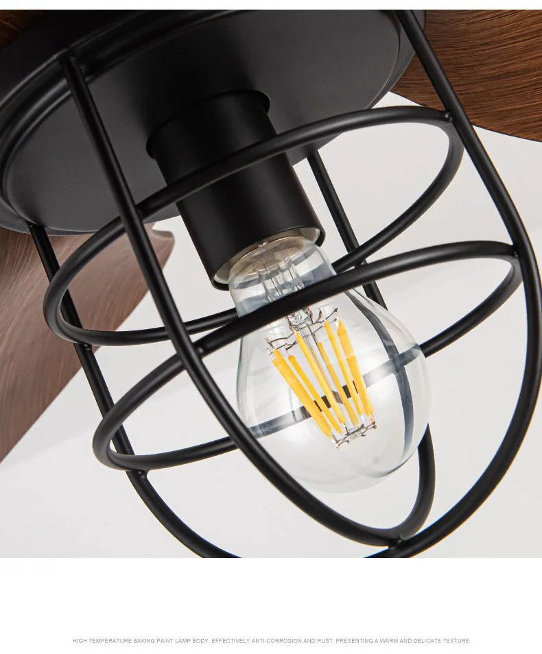 Mini Ceiling Fan Lamp Light LED Small Explosion Proof Industrial Fan 22in 42inch Bedroom Dining Room Remote 110V 220V