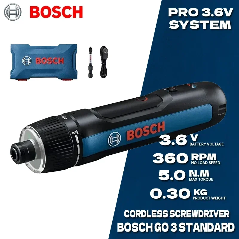 BOSCH GO 3 コードレスドライバー 3.6V リチウムイオンバッテリー充電